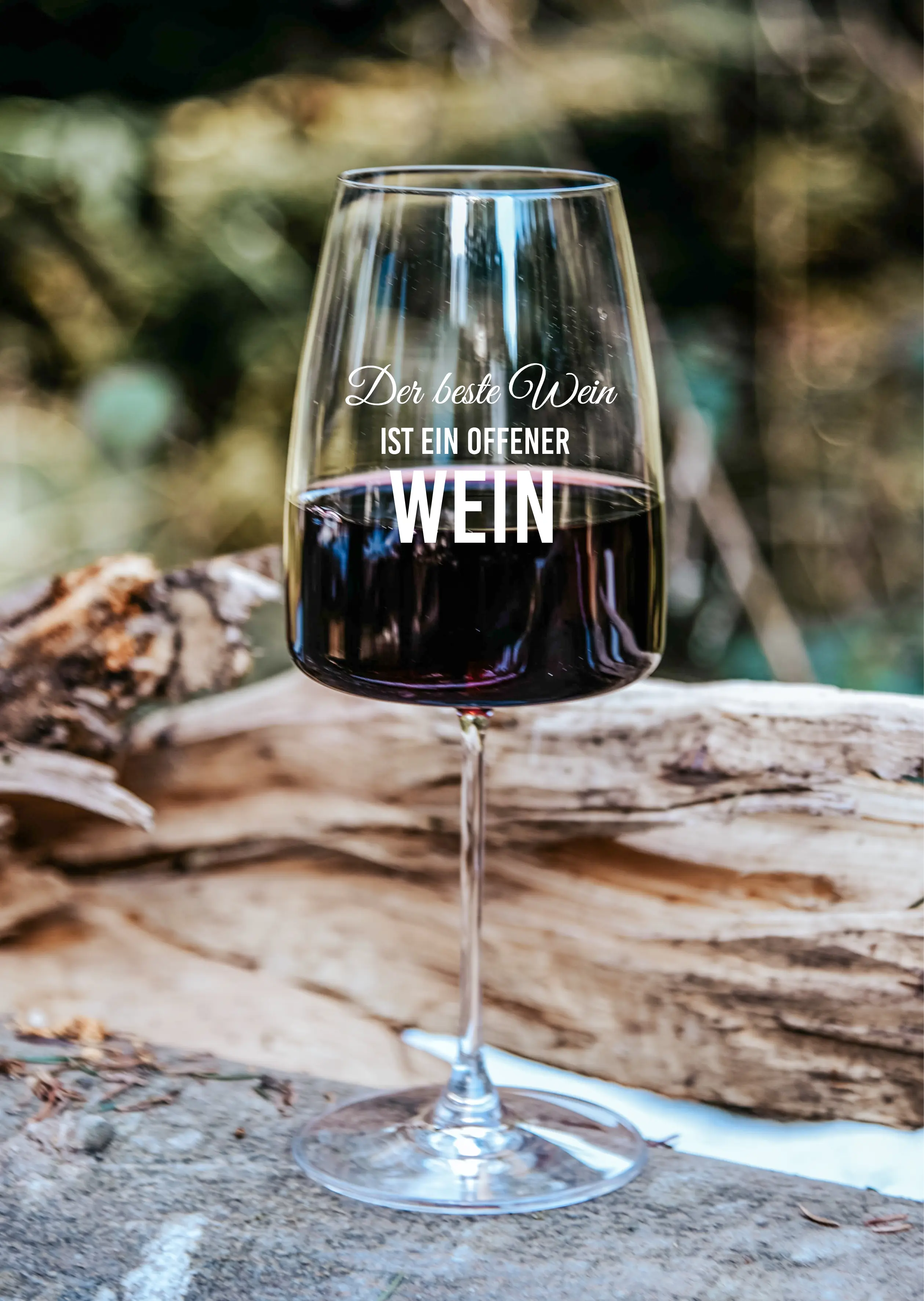 Der beste Wein | graviertes Weinglas   