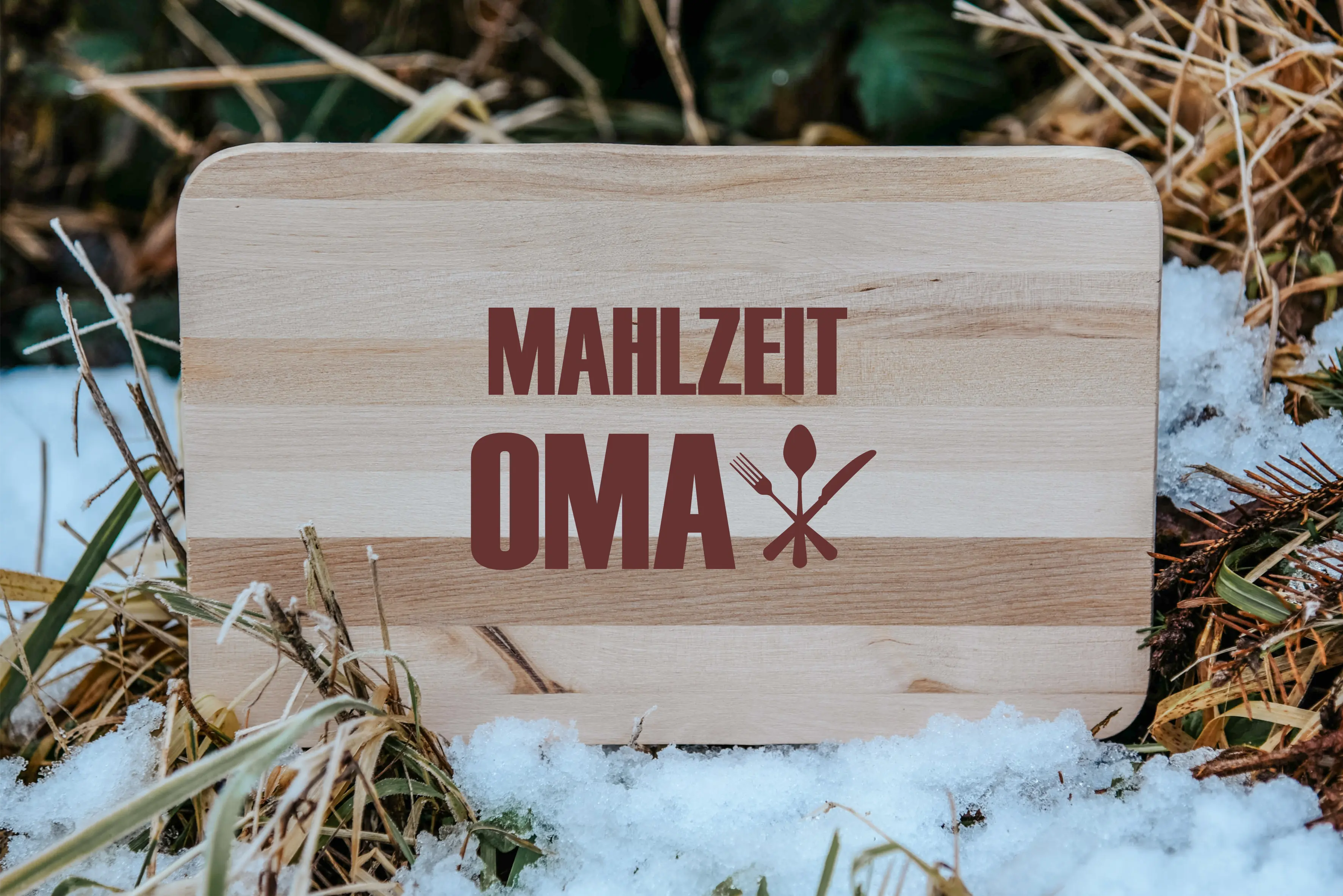 Mahlzeit Oma | graviertes Schneidebrett/Jausenbrett     