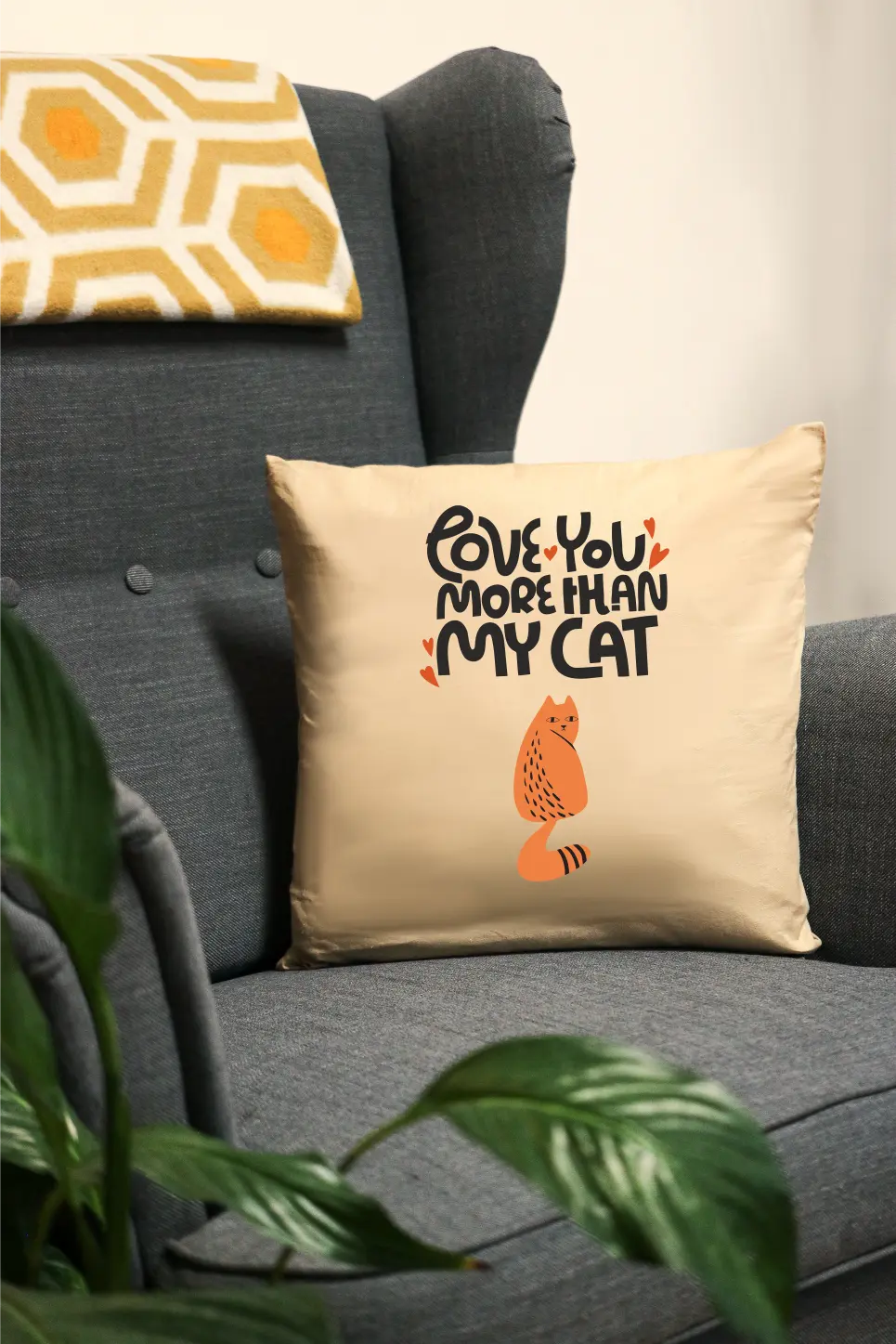 Love you more than my cat | Polster/Kissen     