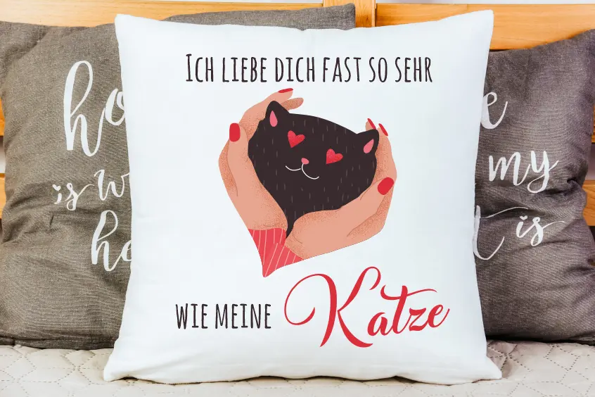 Ich lieb dich fast so sehr wie meine Katze | Polster/Kissen     