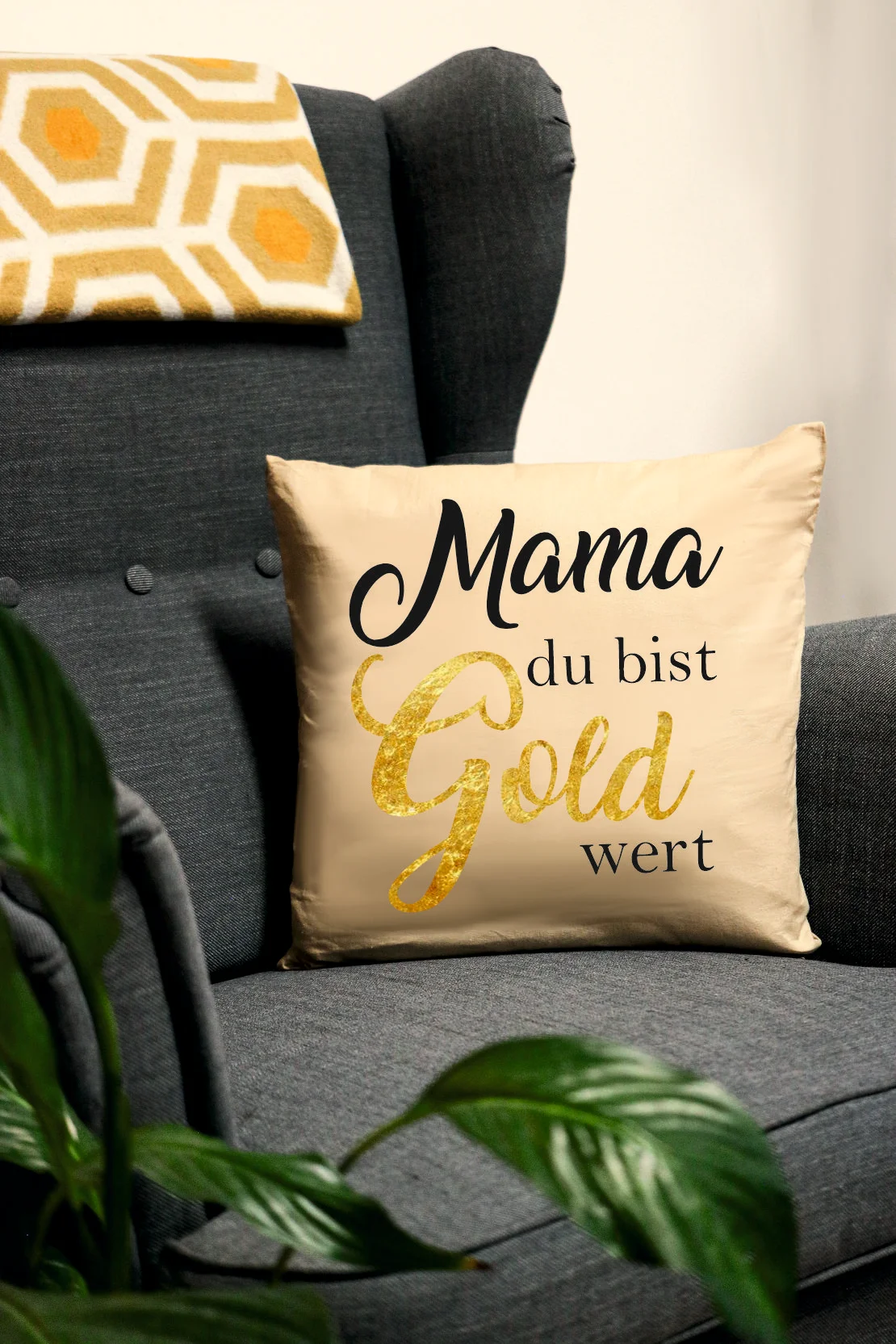 Mama du bist Gold wert | Polster/Kissen 