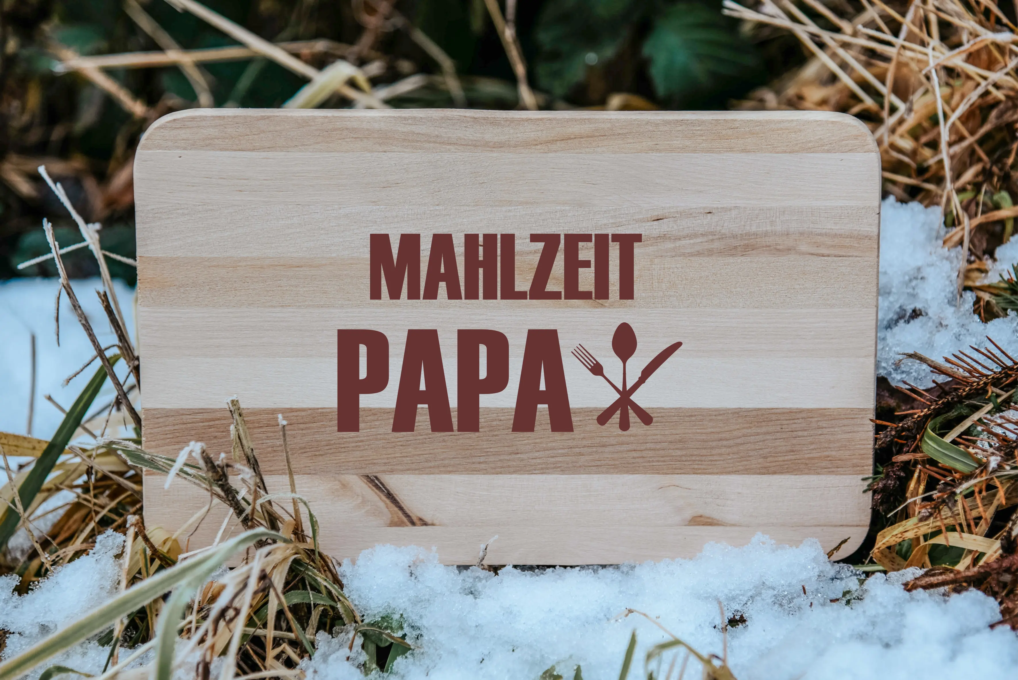 Mahlzeit Papa | graviertes Schneidebrett/Jausenbrett   
