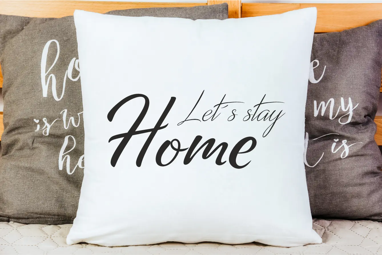 Lets stay home | Polster/Kissen    