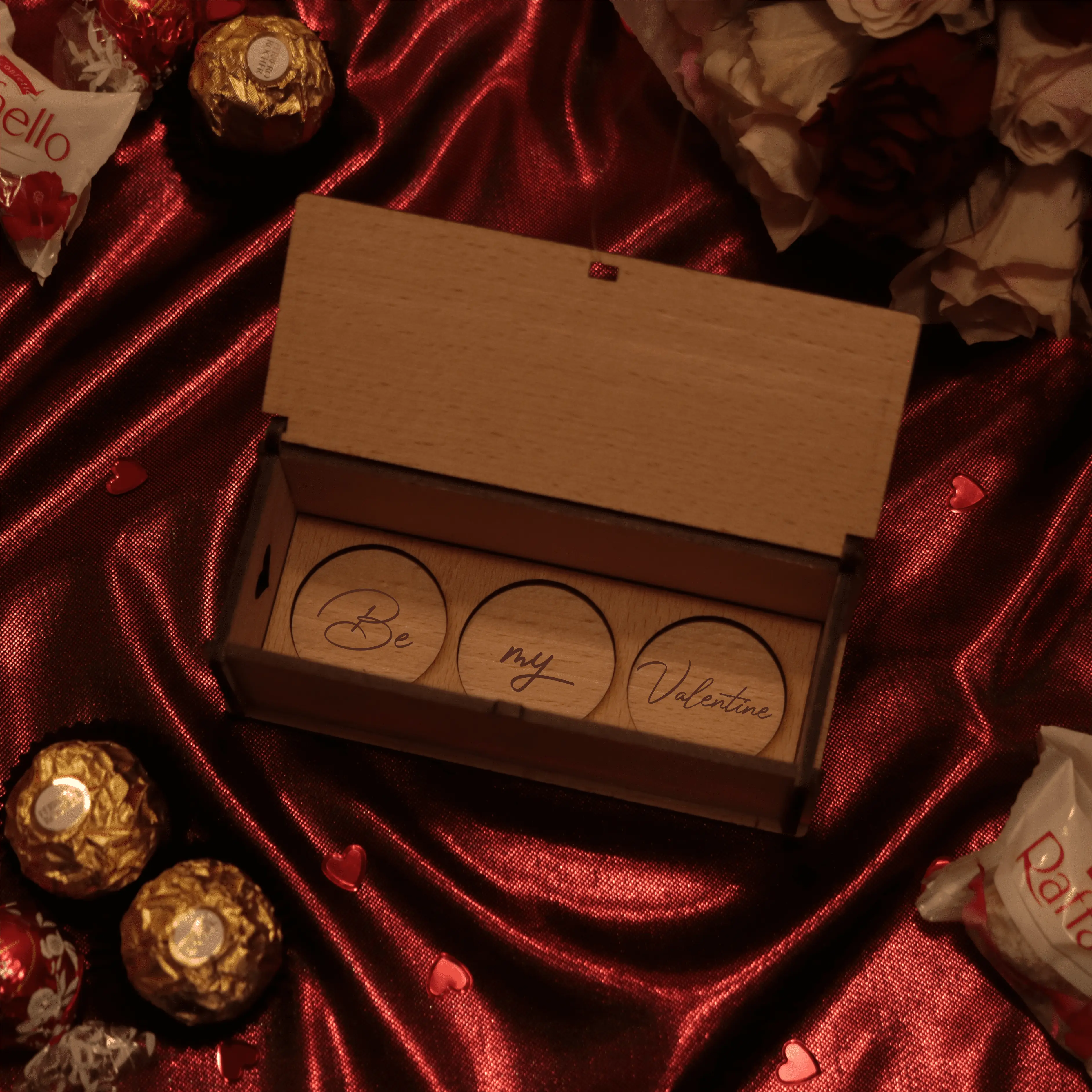 Be my Valentine | Holzbox mit Ferrero Rocher