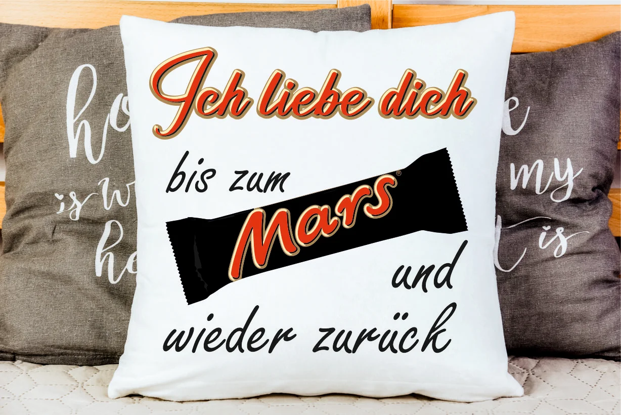 Ich liebe dich bis zum Mars | Polster/Kissen      