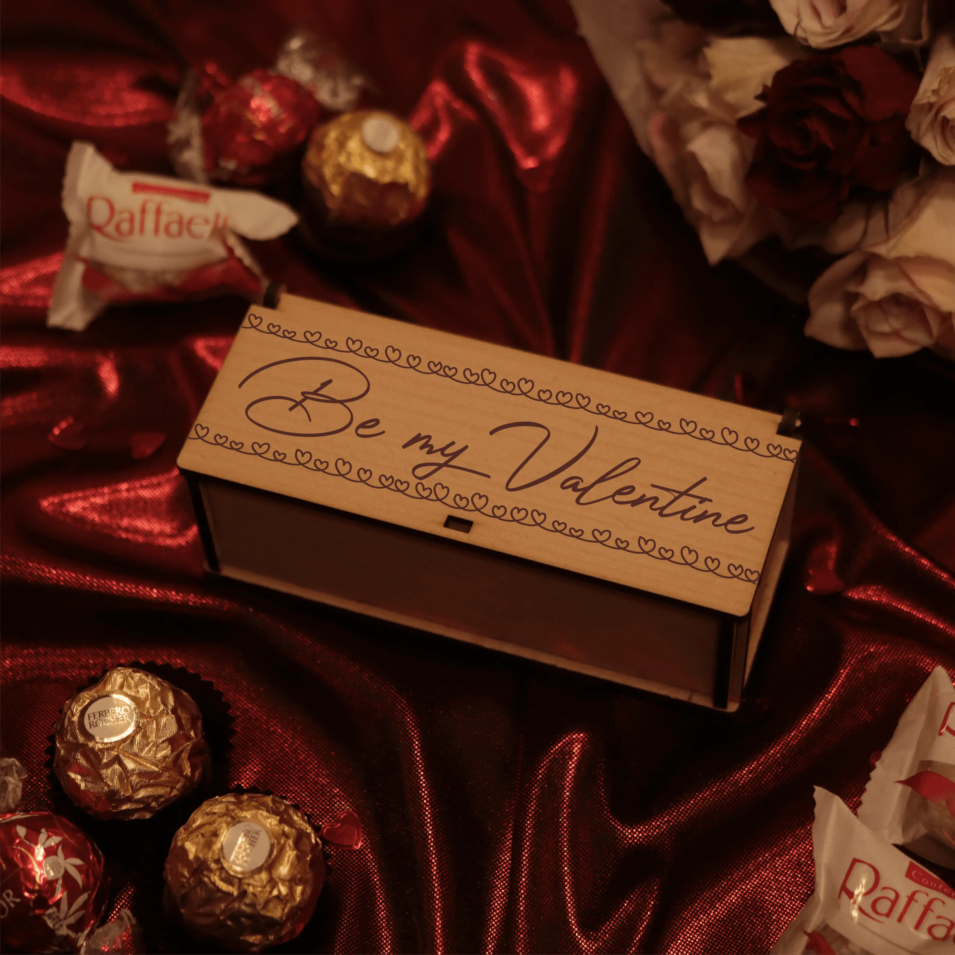 Be my Valentine | Holzbox mit Ferrero Rocher