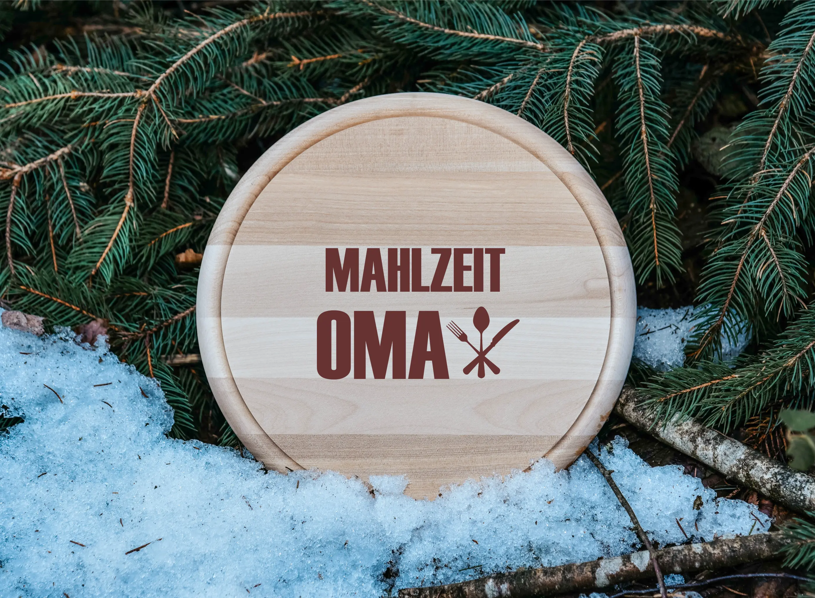 Mahlzeit Oma | graviertes Schneidebrett/Jausenbrett     