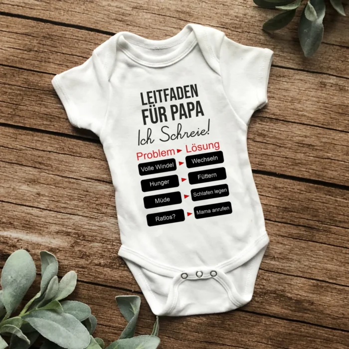 Leitfaden für Papa... | bedruckter Babybody – Bild 1