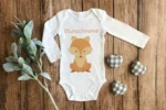 Wunschname mit Babyfuchs | bedruckter Babybody – Bild 2