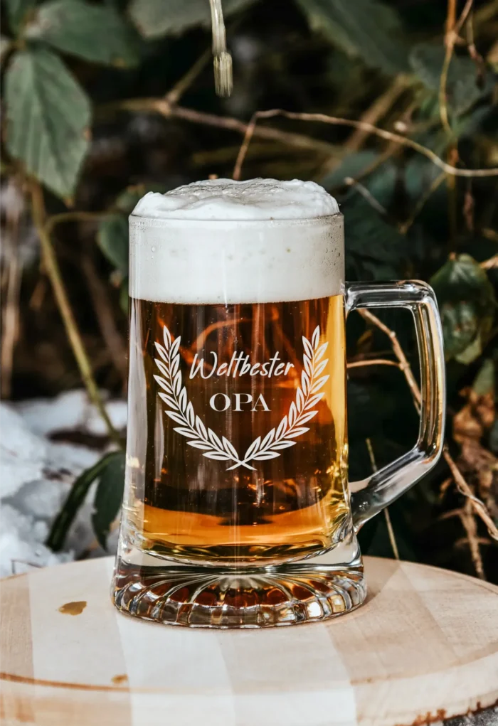 Weltbester Opa | graviertes Bierglas – Bild 1