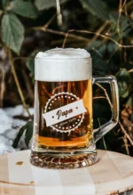 Papa since | graviertes Bierglas