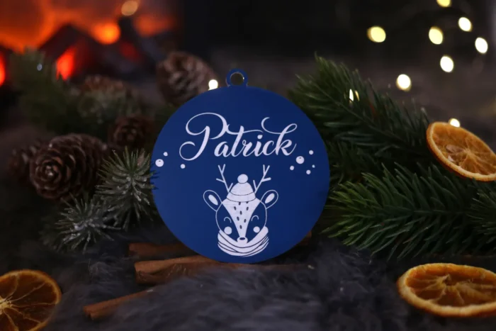 Blau_1920x1920 Weihnachtsbaumanhänger Personalisiert – Bild 1