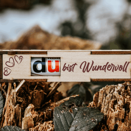 Du bist wundervoll | gravierte Schokoriegel Geschenkbox inkl. Duplo