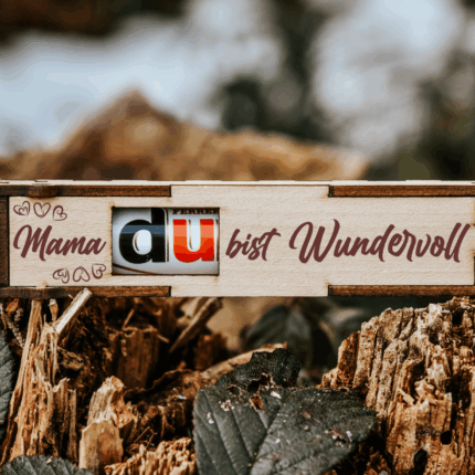 Mama du bist Wundervoll | gravierte Schokoriegel Geschenkbox inkl. Duplo