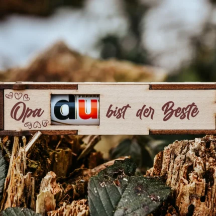 Opa du bist der Beste | gravierte Schokoriegel Geschenkbox inkl. Duplo
