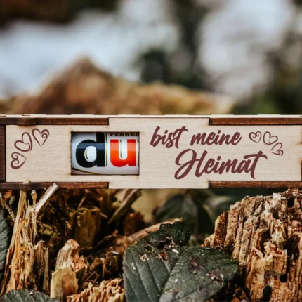 Du bist meine Heimat | gravierte Schokoriegel Geschenkbox inkl. Duplo