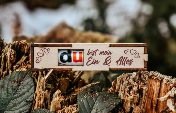 Duplobox 70 Du bist mein Ein und Alles_1920x1920 Du bist mein Ein und Alles | gravierte Schokoriegel Geschenkbox inkl. Duplo – Bild 1