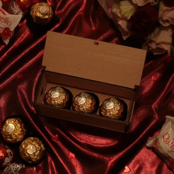 I love you | Holzbox mit Ferrero Rocher – Bild 2