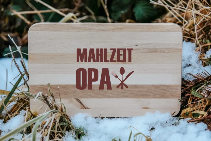 Mahlzeit Opa | graviertes Schneidebrett/Jausenbrett – Bild 2