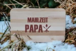 Mahlzeit Papa | graviertes Schneidebrett/Jausenbrett – Bild 2