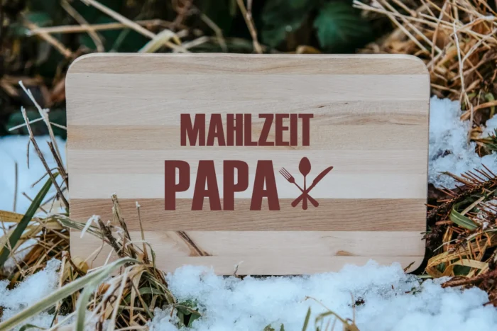Mahlzeit Papa | graviertes Schneidebrett/Jausenbrett – Bild 2