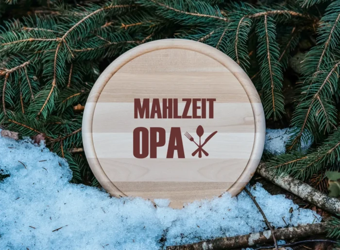 Mahlzeit Opa | graviertes Schneidebrett/Jausenbrett – Bild 1
