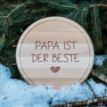 Papa ist der Beste | graviertes Schneidebrett/Jausenbrett
