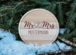 Mr & Mrs Nachname | graviertes Schneidebrett/Jausenbrett
