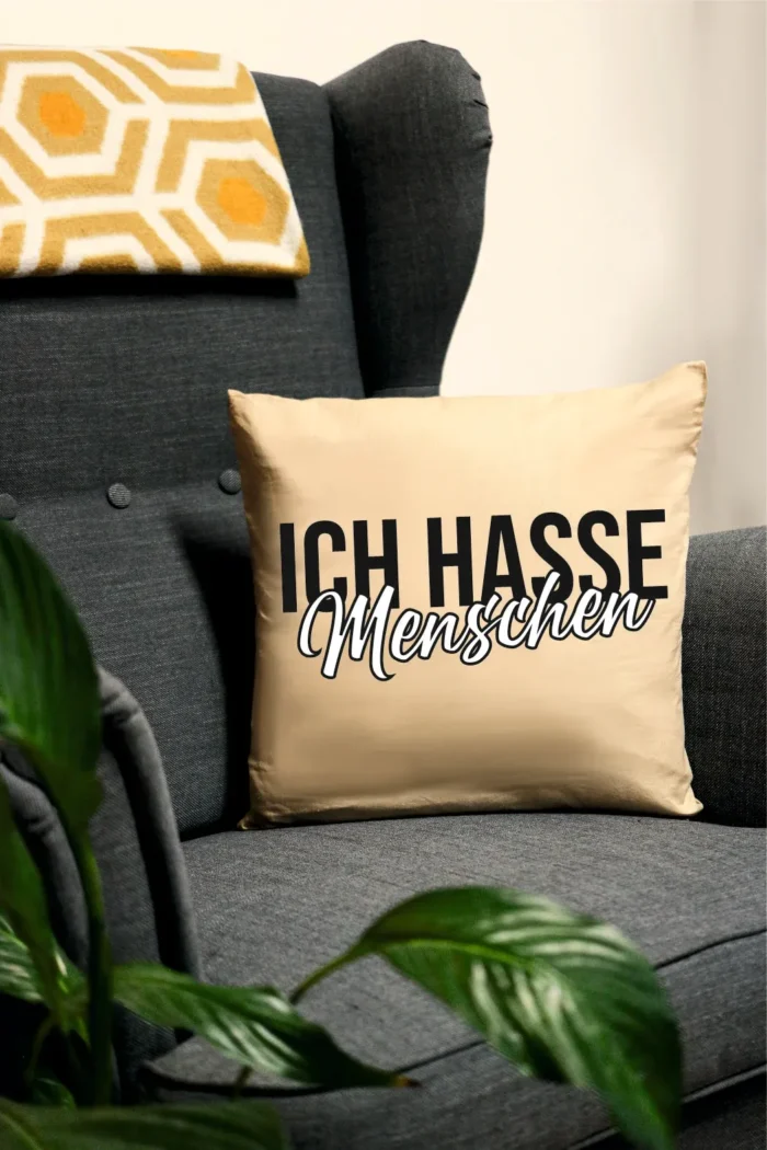Ich hasse Menschen | Polster/Kissen – Bild 3