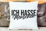 Ich hasse Menschen | Polster/Kissen – Bild 2