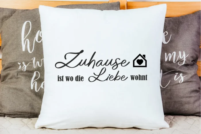 Zuhause ist wo die Liebe wohnt | Polster/Kissen – Bild 3