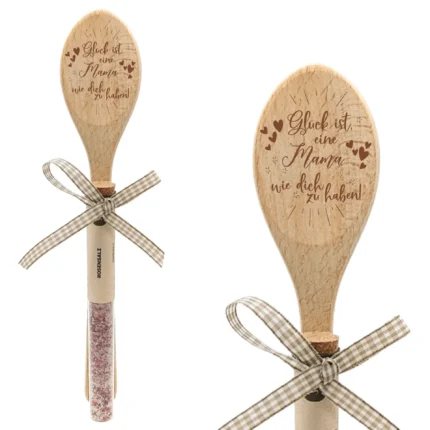 Glück ist eine Mama wie dich zu haben | gravierter Kochlöffel