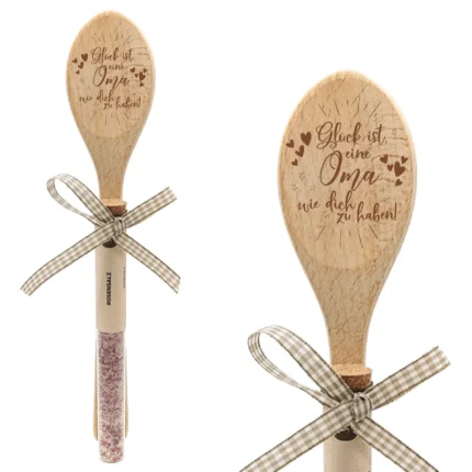 Glück ist eine Oma wie dich zu haben | gravierter Kochlöffel