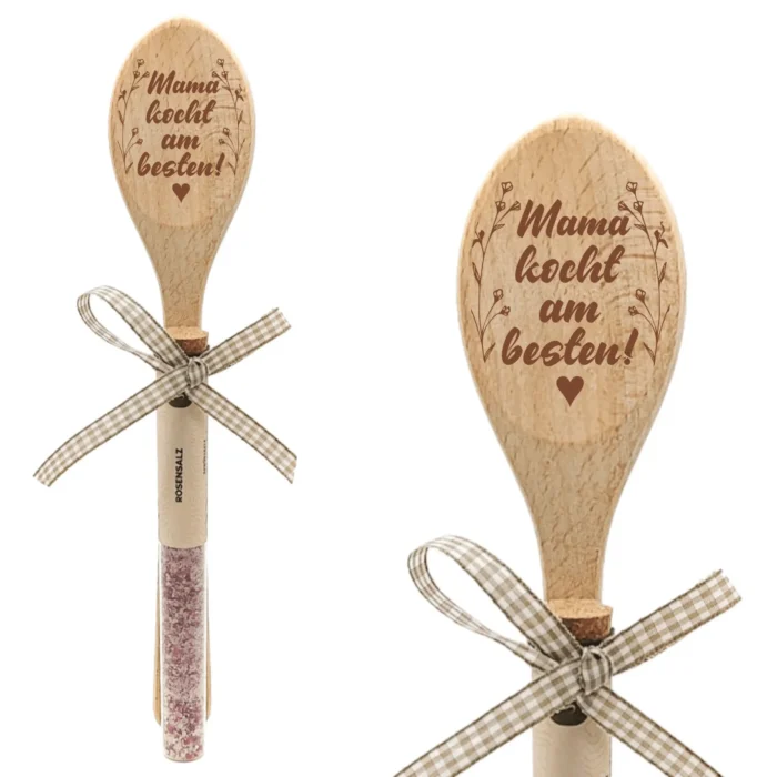 Mama kocht am Besten | gravierter Kochlöffel – Bild 1