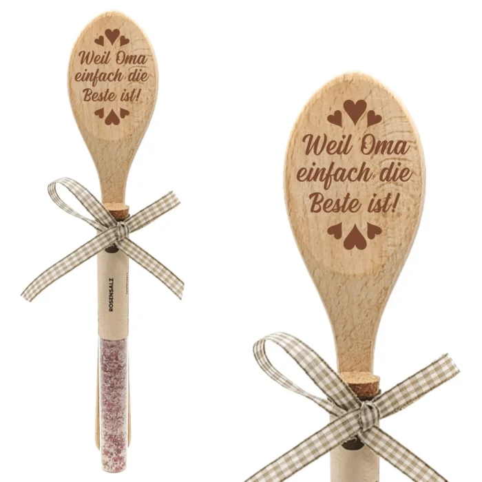 Weil Oma einfach die Beste ist | gravierter Kochlöffel – Bild 1