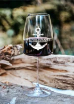 Anker mit Wunschname | graviertes Weinglas