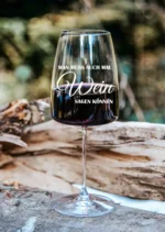 Man muss auch mal Wein sagen | graviertes Weinglas