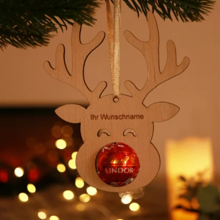 Rudolf Rentieranhänger mit Praline