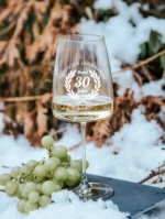 Herzlichen Glückwunsch mit Wunschnamen | graviertes Weinglas – Bild 2