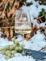 leere Weingläser | graviertes Weinglas – Bild 2