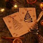 Weihnachtskartenset aus Holz – Bild 2