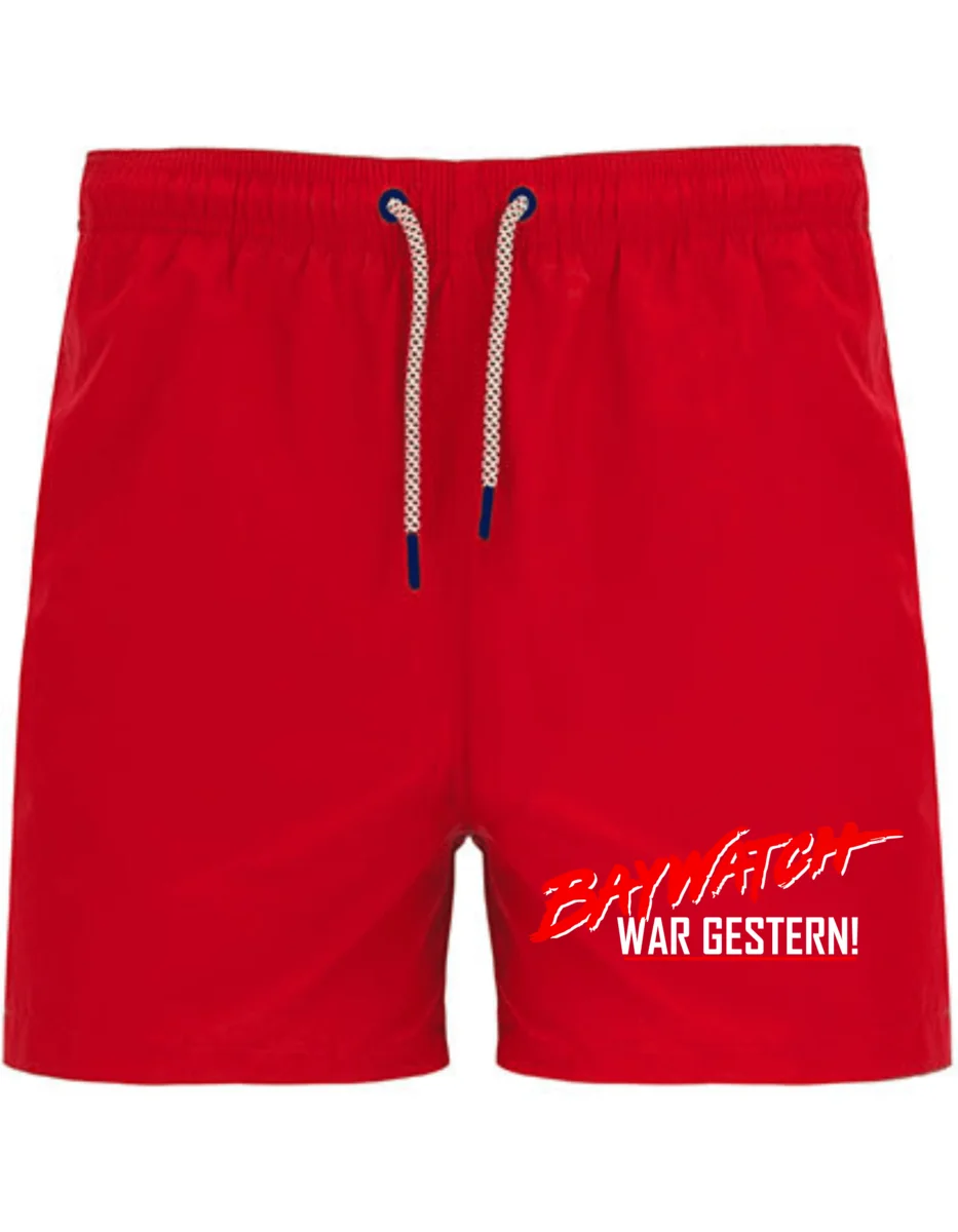 BH rot Baywatch-min Baywatch war gestern | Badeshort – Bild 1