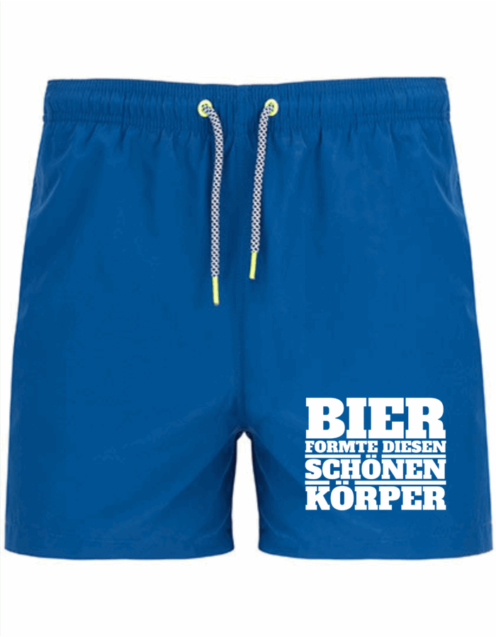 Bier formte diesen schönen Körper | Badeshort – Bild 3