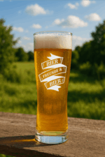 Bier, Freunde & Bier | graviertes Bierglas – Bild 2