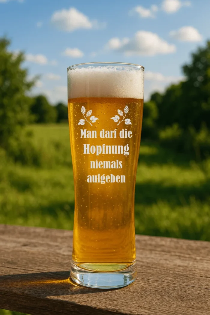 Hopfnung | graviertes Bierglas – Bild 2