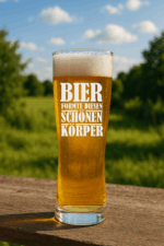 Bier formte diesen Körper | graviertes Bierglas – Bild 2