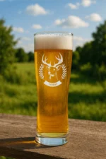 Hirsch mit Name | graviertes Bierglas – Bild 2