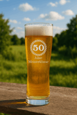 Wunschzahl Meisterklasse | graviertes Bierglas – Bild 3