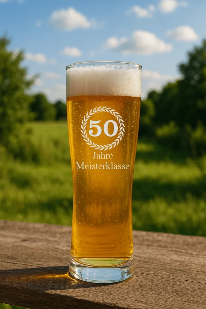 Wunschzahl Meisterklasse | graviertes Bierglas – Bild 3