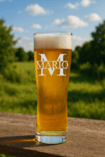 Monogramm | graviertes Bierglas – Bild 3